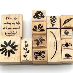 Stampin' Up! Watercolor Garden Rubber Stamps Flowers Floral Friendship 2000 (13)